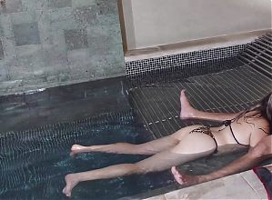 I secretly filmed my sister fucking a friend in the pool